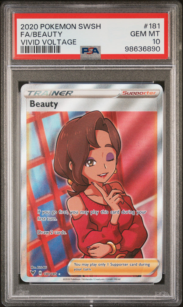 PSA 10 GEM MT: Pokemon TCG Beauty 181/185 - Vivid Voltage