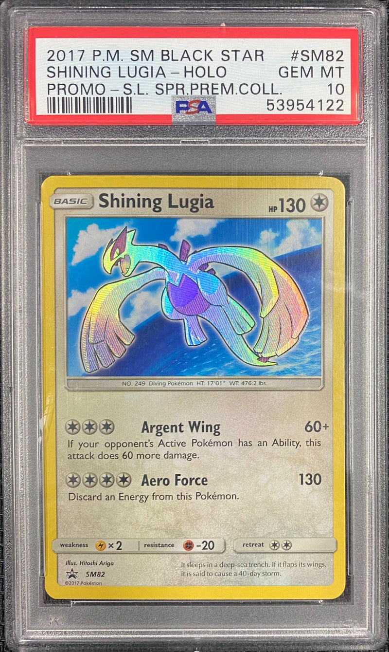 PSA 10 GEM MT: Pokemon TCG Shining Lugia - SM82 - Prem Collection