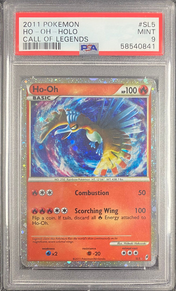 PSA 9 MINT: Pokemon TCG Ho-Oh Holo - SL5 - Call Of Legends