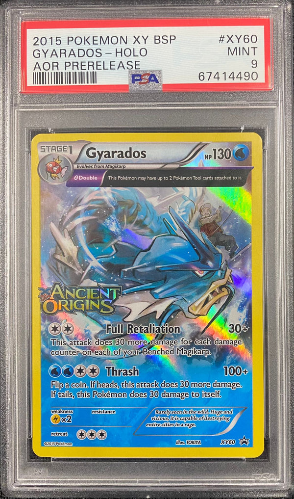 PSA MINT 9 : Pokemon TCG Gyarados - XY60 - Ancient Origins Prerelease