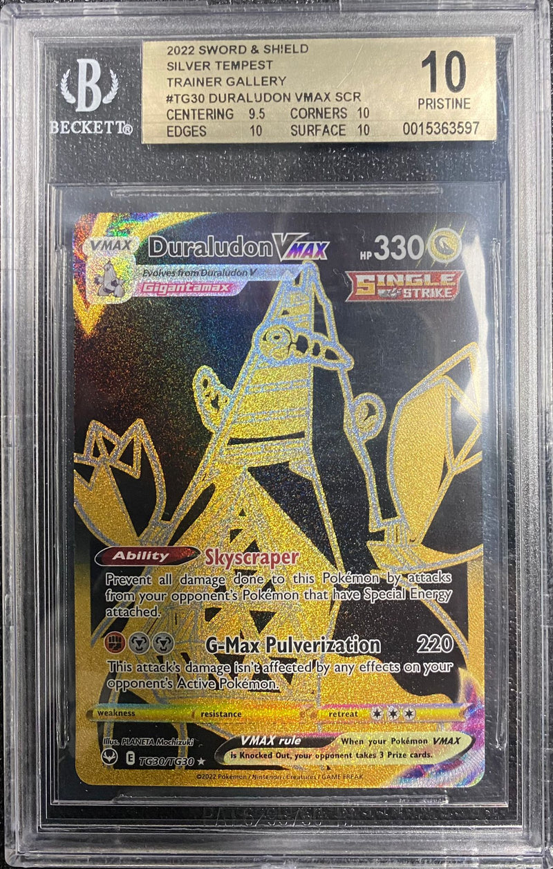 BGS PRISTINE 10: Pokemon TCG Duraludon VMAX - TG30/TG30 - Silver Tempest