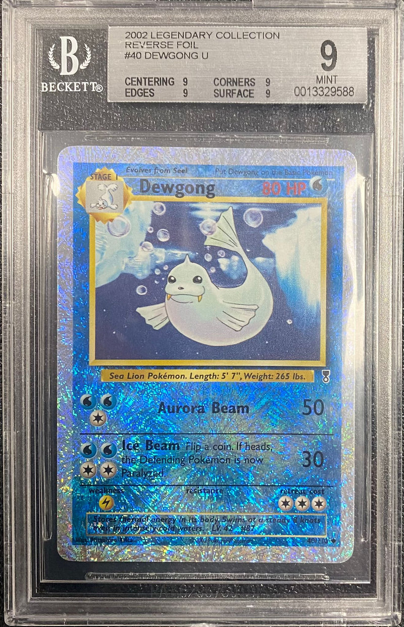 BGS MINT 9: Pokemon TCG Dewgong Reverse Holo - 40/110 - Legendary Collection