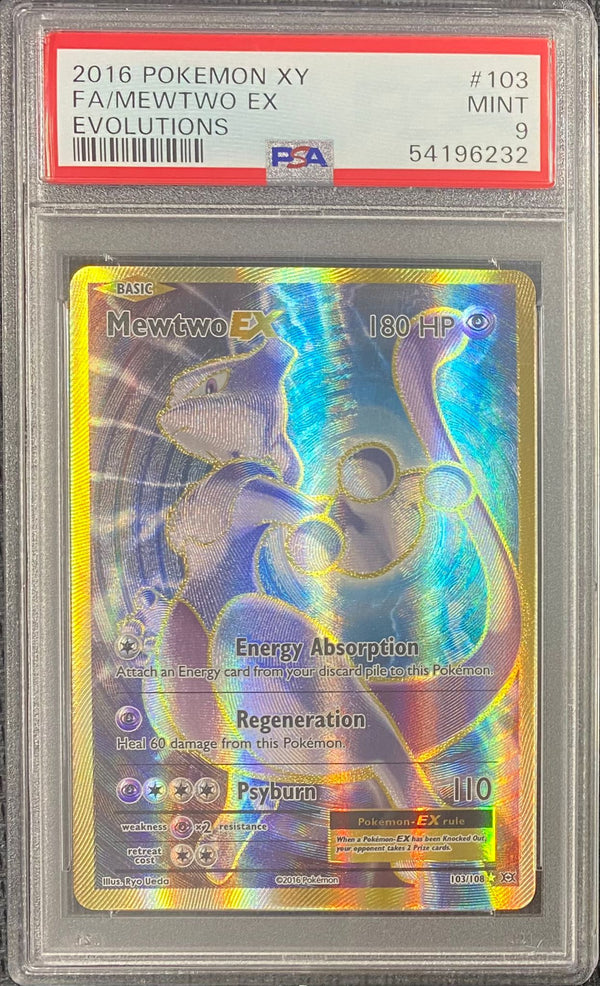 PSA 9 MINT: Pokemon TCG Mewtwo EX 103/108 - XY Evolutions