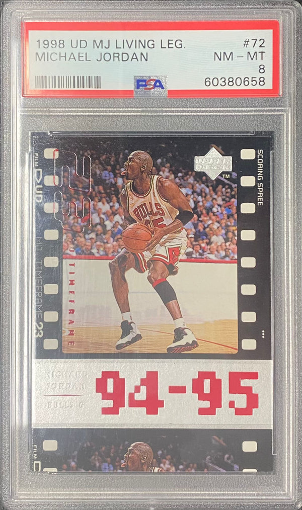 PSA 8 NM-MT: NBA - Michael Jordan 72 - 1998 Upper Deck Living Legends