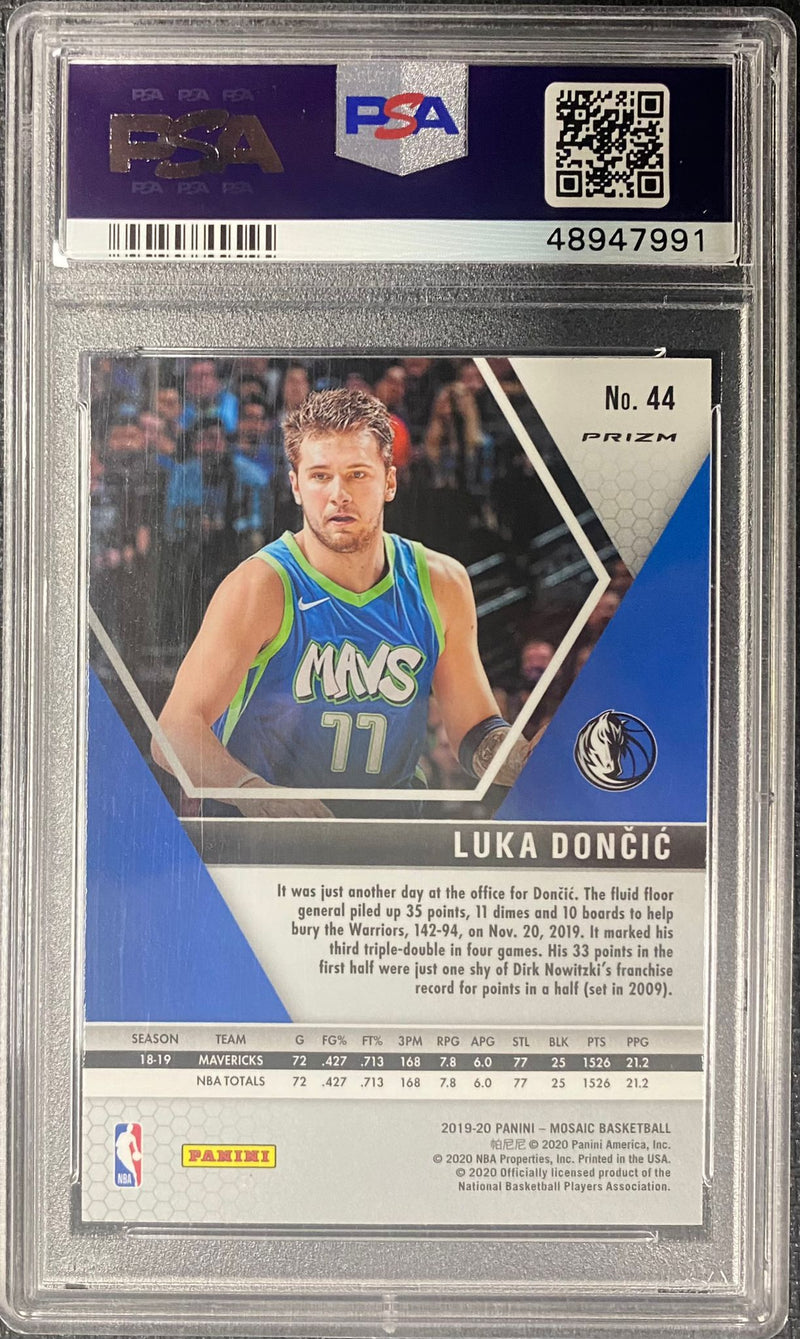 PSA 9 MINT: NBA - Luka Doncic 44 - 2019 Panini Mosaic Basketball - Pink Camo