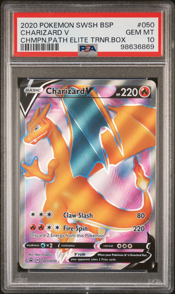 PSA 10 GEM MT: Pokemon TCG Charizard V SWSH050 - SWSH Promo