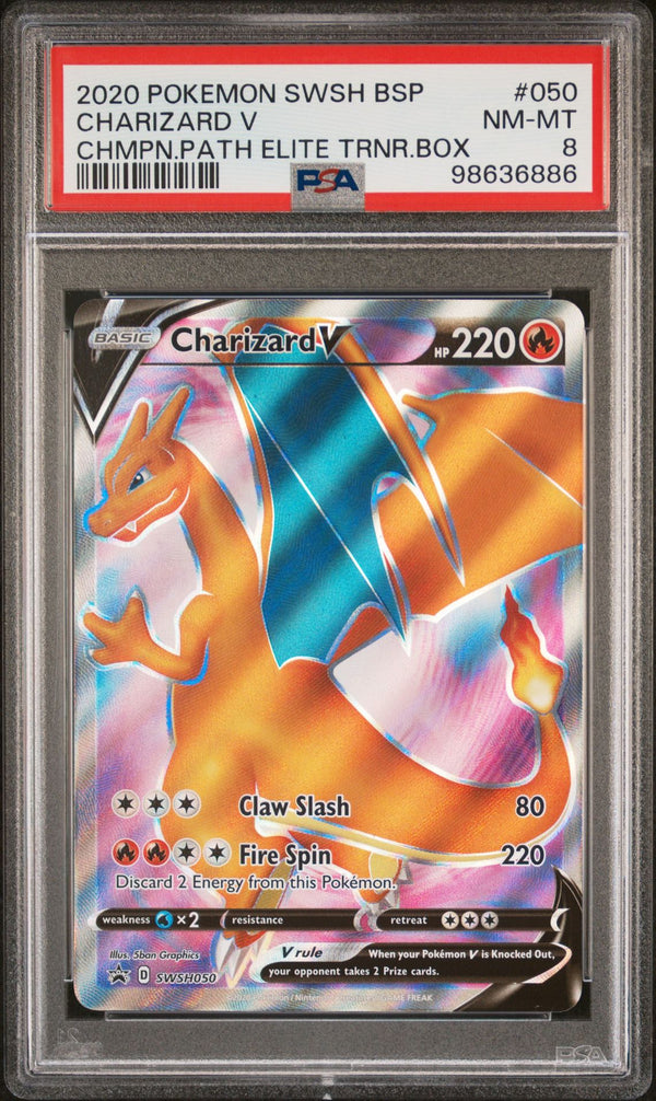 PSA 8 NM-MT: Pokemon TCG Charizard V SWSH050 - SWSH Promo