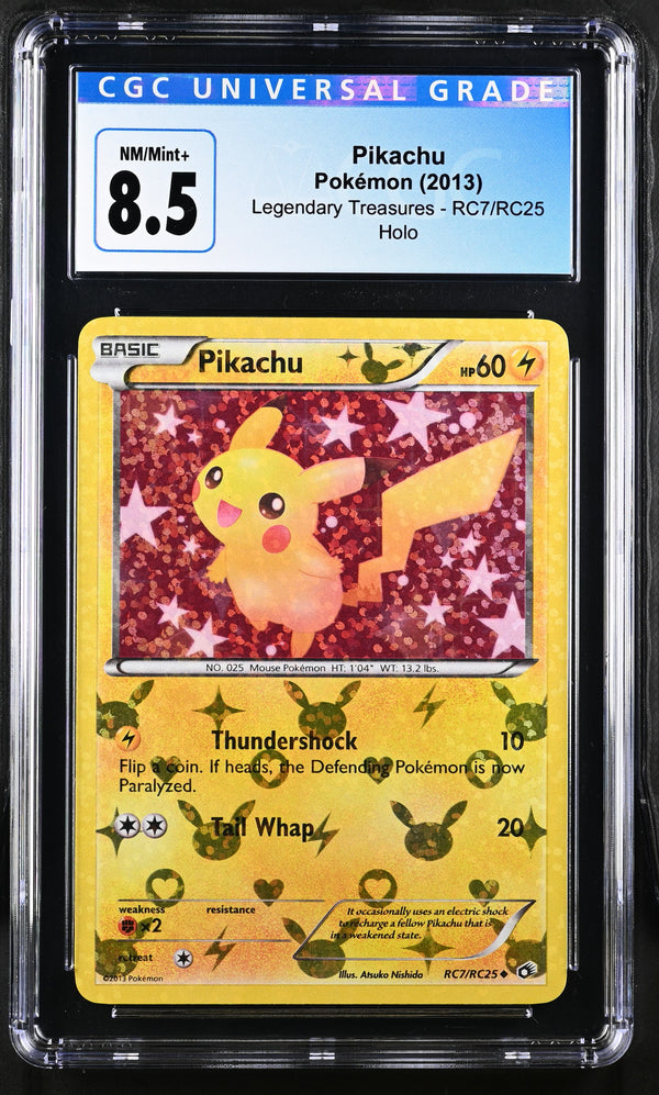 CGC NM/MINT+ 8.5: Pokemon TCG Pikachu Holo - RC7/RC25 - Legendary Treasures