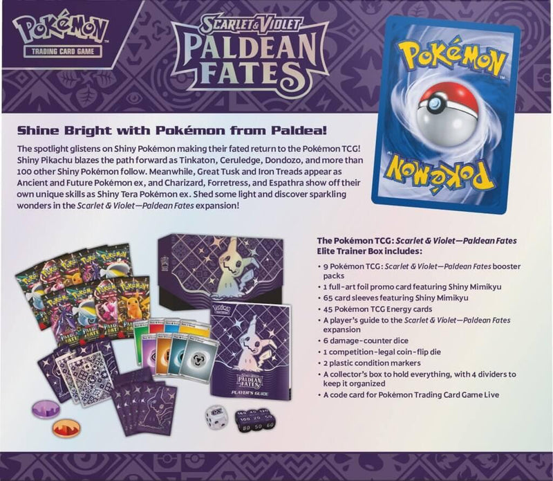 [Pre-Order] Pokemon TCG: Scarlet & Violet 4.5 - Paldean Fates Elite Trainer Box - PokeCards Australia