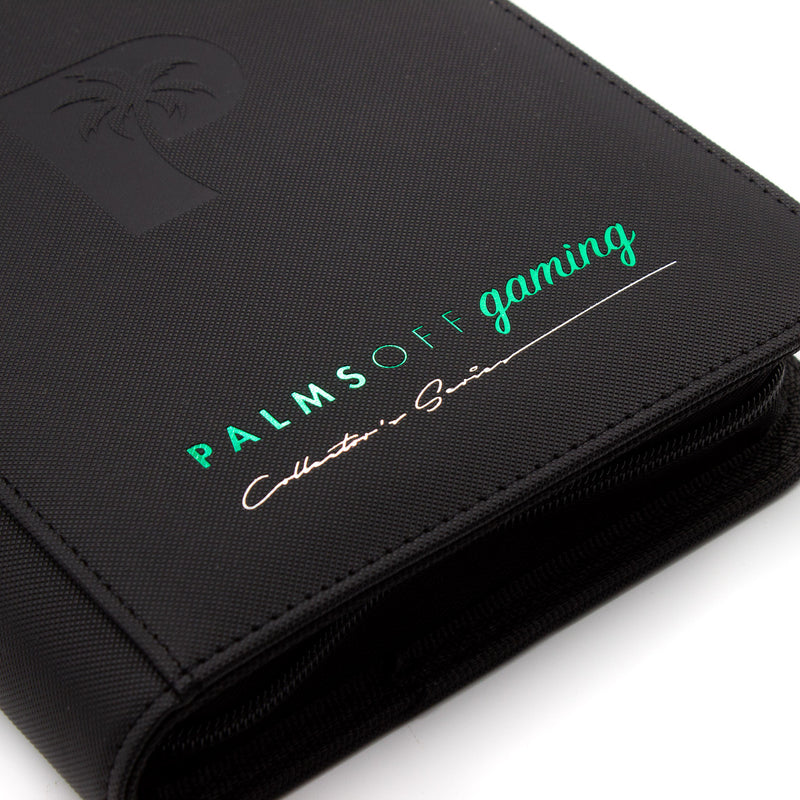 Palms Off Gaming : Collector's Series 4 Pocket Zip Trading Card Binder - BLACK