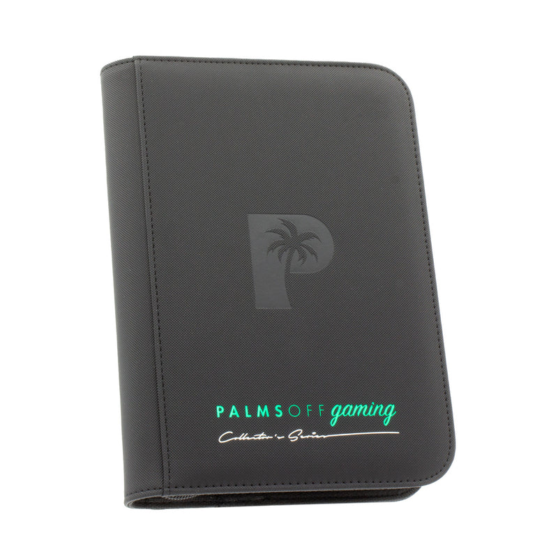 Palms Off Gaming : Collector's Series 4 Pocket Zip Trading Card Binder - BLACK