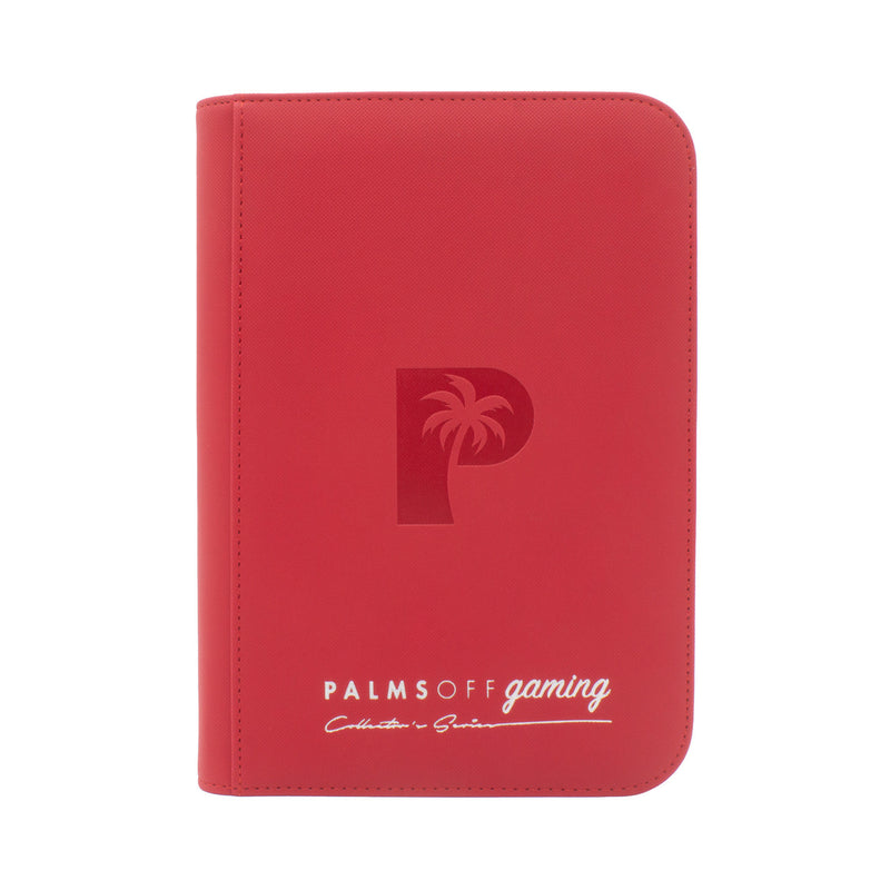 Palms Off Gaming : Collector's Series 4 Pocket Zip Trading Card Binder - RED