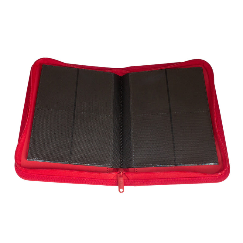 Palms Off Gaming : Collector's Series 4 Pocket Zip Trading Card Binder - RED