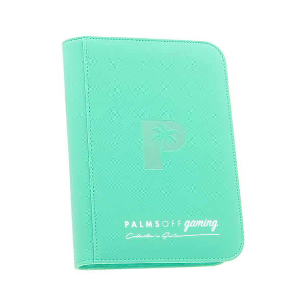 Palms Off Gaming : Collector's Series 4 Pocket Zip Trading Card Binder - TURQUOISE