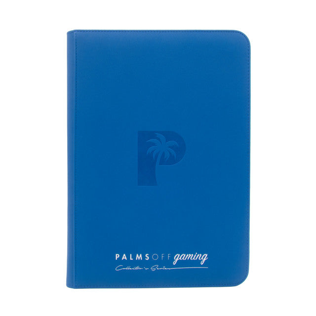 Palms Off Gaming: Collector's Series 9 Pocket Zip Trading Card Binder - BLUE