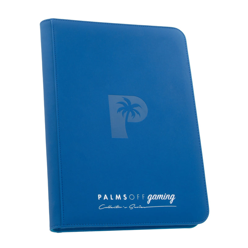 Palms Off Gaming: Collector's Series 9 Pocket Zip Trading Card Binder - BLUE