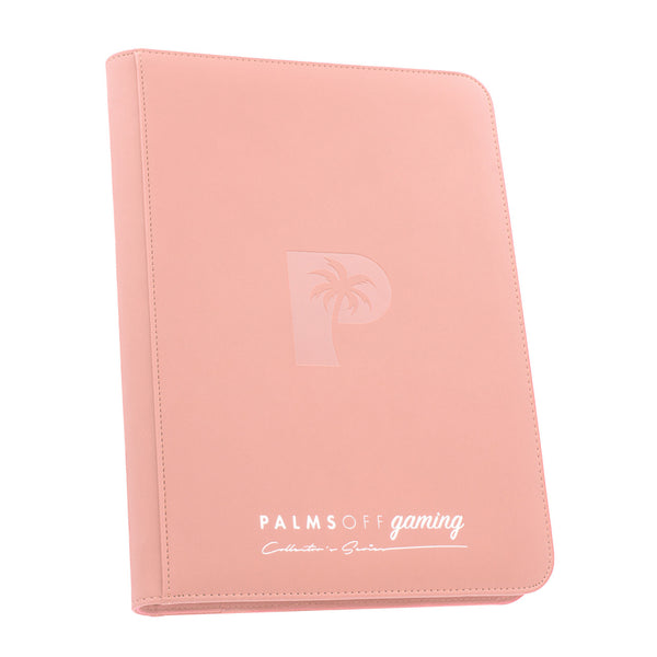 Palms Off Gaming: Collector's Series 9 Pocket Zip Trading Card Binder - PINK