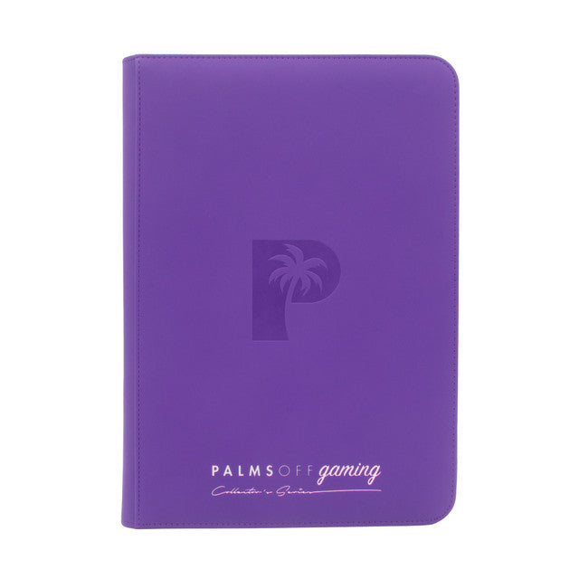 Palms Off Gaming: Collector's Series 9 Pocket Zip Trading Card Binder - PURPLE