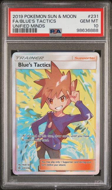 PSA 10 GEM MT: Pokemon TCG Blue's Tactics 231/236 - Unified Minds