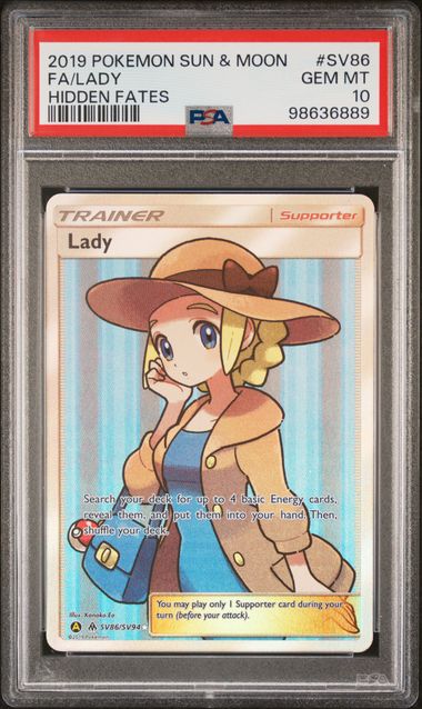 PSA 10 GEM MT: Pokemon TCG Lady SV86/SV94 - Hidden Fates