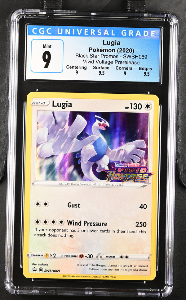 CGC MINT 9: Pokemon TCG Lugia - Black Star Promo SWSH069 - Vivid Voltage