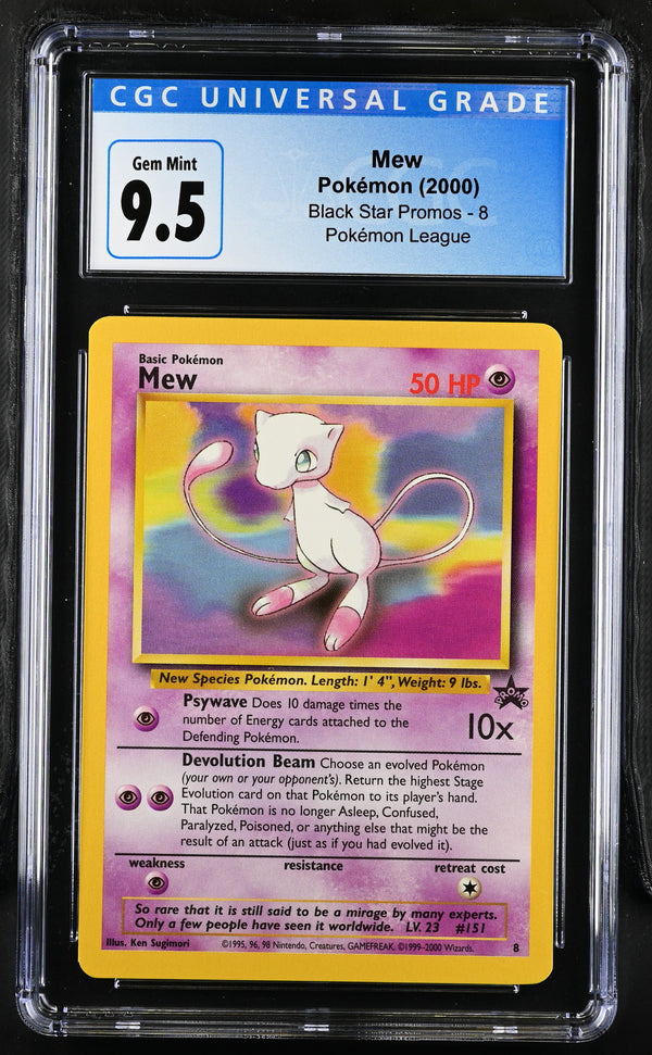 CGC GEM MINT 9.5: Pokemon TCG Mew - Black Star Promo 8 - Pokemon League