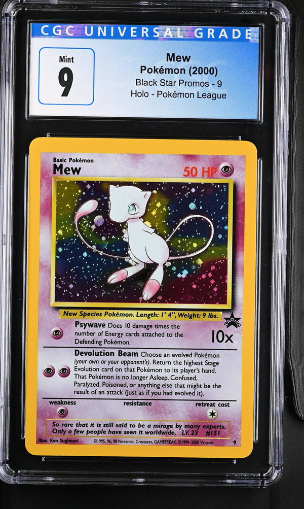 CGC MINT 9: Pokemon TCG Mew Holo - Black Star Promo 9 - Pokemon League