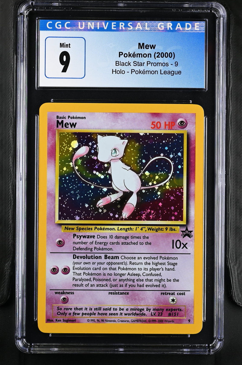 CGC MINT 9: Pokemon TCG Mew Holo - Black Star Promo 9 - Pokemon League