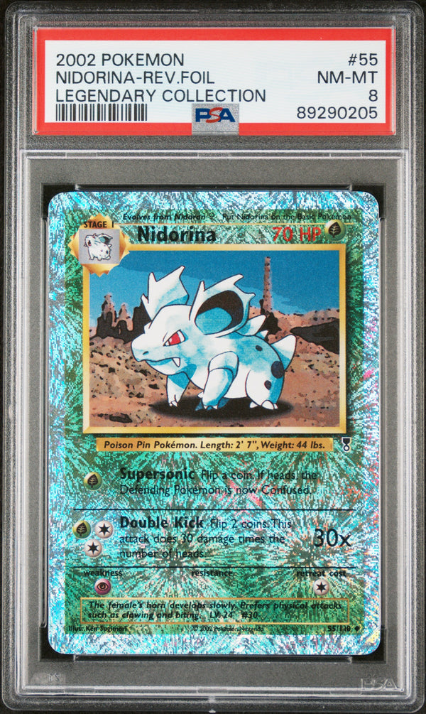 PSA 8 NM-MT: Pokemon TCG Nidorina Reverse Holo - Legendary Collection