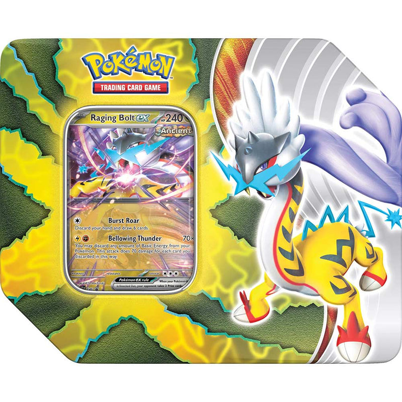 Pokemon TCG : Paradox Destinies Tin - Raging Bolt ex