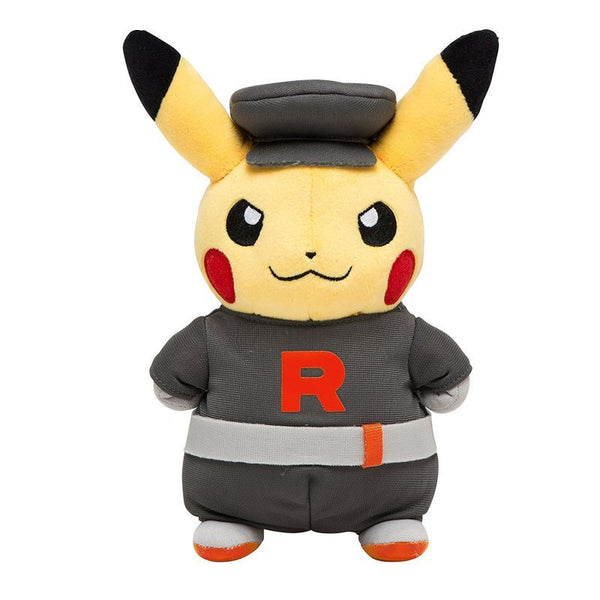 Pokemon Center Official : Team Rocket Pikachu Japanese Poncho Plush