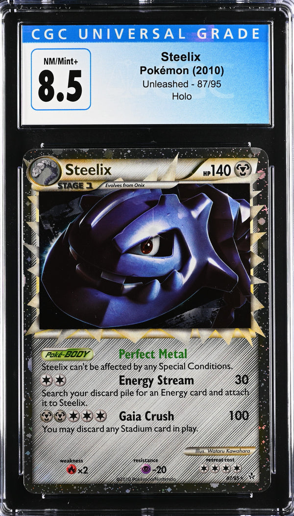 CGC NM/MINT+ 8.5: Pokemon TCG Steelix Holo - 87/95 - Unleashed