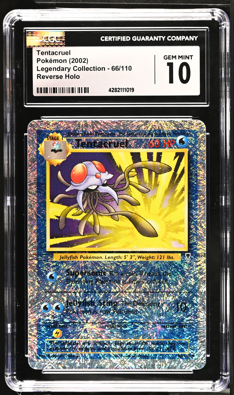 CGC GEM MINT 10: Pokemon TCG Tentacruel Rev Holo - 66/110 - Legendary Collection