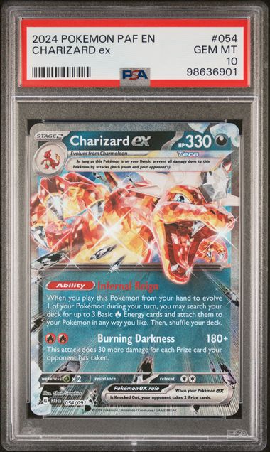 PSA 10 GEM MT: Pokemon TCG Charizard ex 054/091 - Paldean Fates