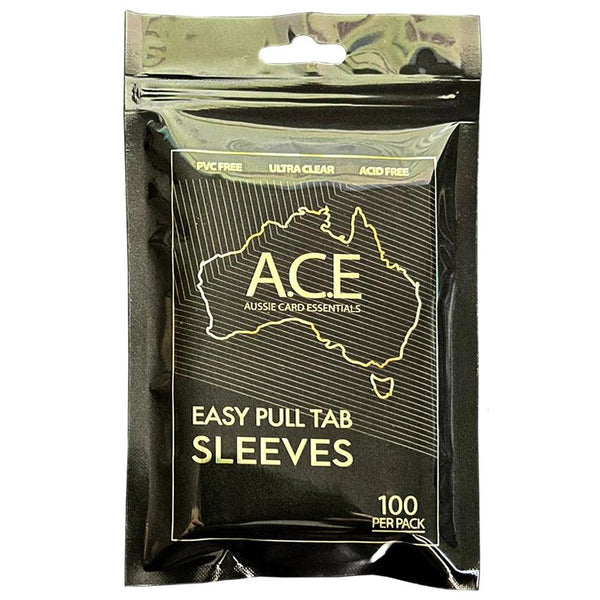 A.C.E Aussie Card Essentials: Easy Pull Tab Sleeves - PokeCards Australia