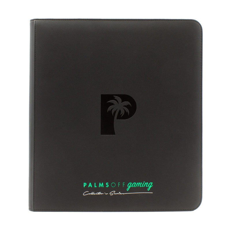 Palms Off Gaming: Collector's Series 12 Pocket Zip Trading Card Binder - Black - PokeCards Australia