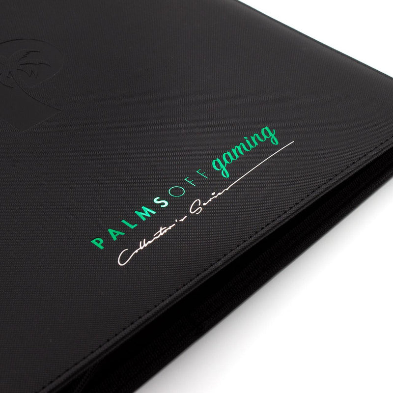 Palms Off Gaming: Collector's Series 12 Pocket Zip Trading Card Binder - Black - PokeCards Australia