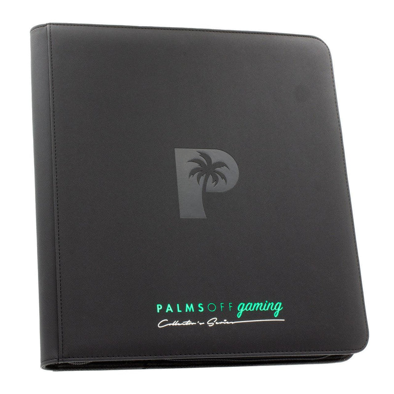 Palms Off Gaming: Collector's Series 12 Pocket Zip Trading Card Binder - Black - PokeCards Australia