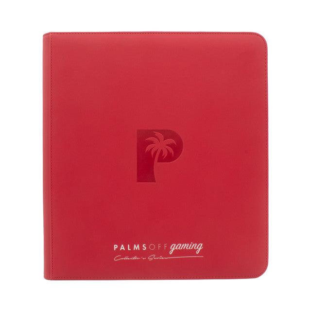 Palms Off Gaming: Collector's Series 12 Pocket Zip Trading Card Binder - Red - PokeCards Australia