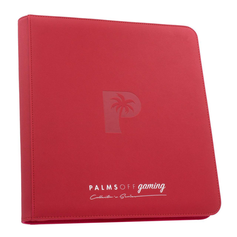 Palms Off Gaming: Collector's Series 12 Pocket Zip Trading Card Binder - Red - PokeCards Australia